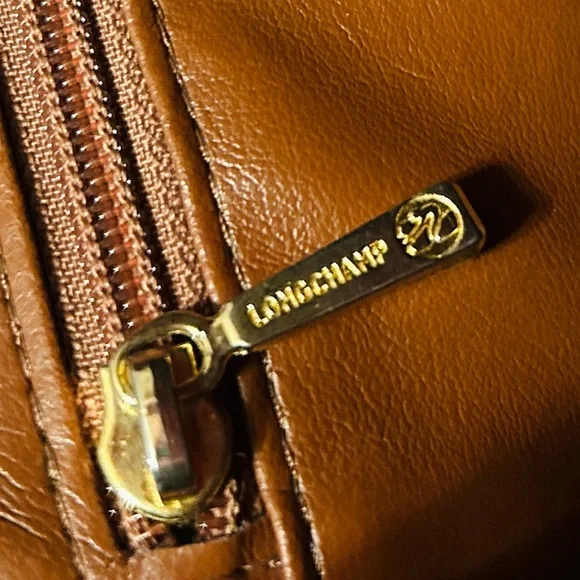 Longchamp Brown Leather Roseau Bag - Bamboo Front Clasp - Picture 10 of 14